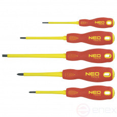 Tekno+ insulated screwdriver set (SL, PZ), 7 pcs
