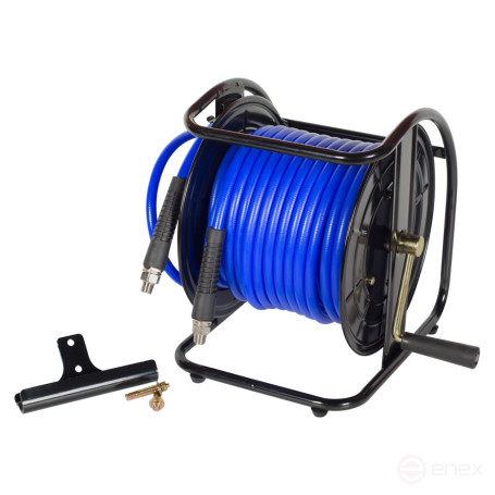 Шланг пневматический 8х12 мм, 20 м, на открытой катушке, полиуретановый, резьба 1/4" МАСТАК 681-08020HR