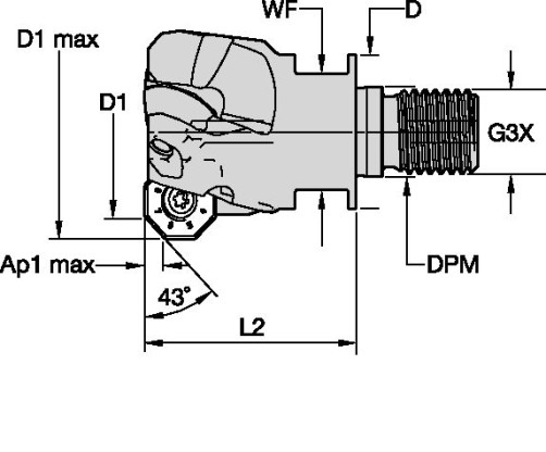 Фреза KSOM32Z03M16OF06X