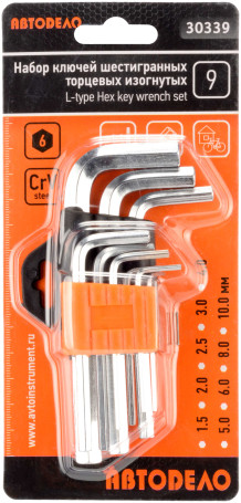 Набор Г-обр. шестигр. 8ч (3.0-12мм; CR-V) АвтоDело (30338)