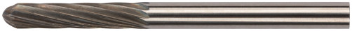 Шарошка карбидная Профи, штифт 3 мм (мини), цилиндрическая с закруглением