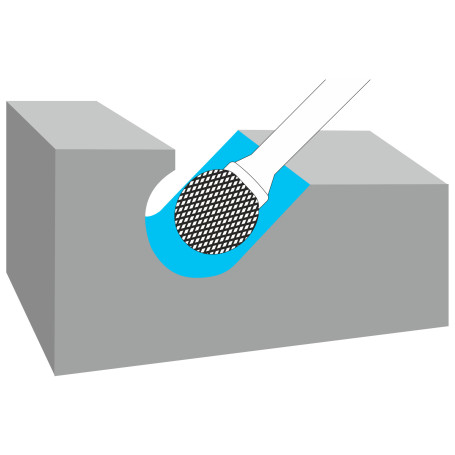 Борфреза KORNOR сферическая D1009BM06L, двойная насечка L-150 мм