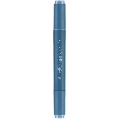 Double-sided marker for sketching Gamma "Studio", light blue, triangular body, bullet-shaped /wedge-shaped. tips