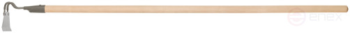 Straight hoe 150x80 mm, stainless steel, with wooden handle