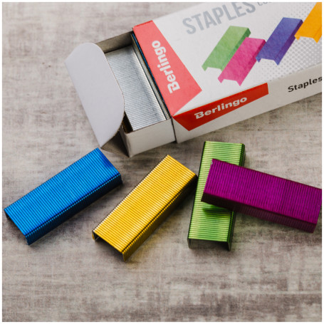 Staples for stapler No.24/6 Berlingo, color 1000 pcs.