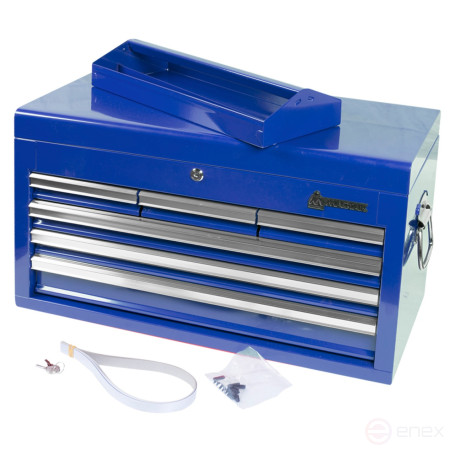 Ящик инструментальный, 6 выдвижных ящиков и отсек, синий МАСТАК 511-06570B