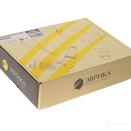 Пневмомолоток ER-83502R с набором зубил 3000 ударов/мин 190мм с круглой насадкой ЭВРИКА 1/10