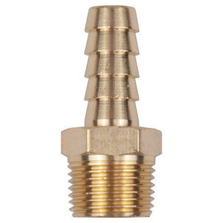 Разъем 3/8" внешняя резьба - "елочка" 10мм, латунь "AV Steel"