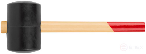Rubber mallet, wooden handle 90 mm ( 1200 gr )