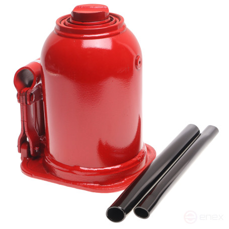 Домкрат бутылочный 10т 180-430мм 2-х плунжерный GTE