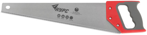 Wood hacksaw, 7 TRI medium tempered tooth, 2D sharpening, 450 mm rubberized plastic handle