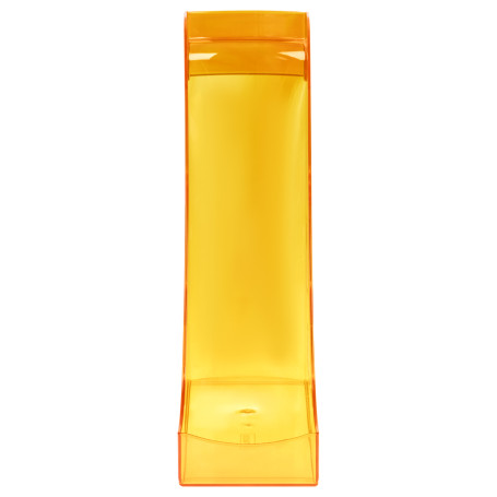 Лоток для бумаг вертикальный СТАММ "Эксперт", тонированный, манго, ширина 95мм