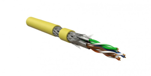ISFTP4-C7-P26/7-PU-YL (500 m) Industrial Ethernet cable, category 7, 4x2x26 AWG, multi-wire cores (patch), S/FTP, PU, yellow