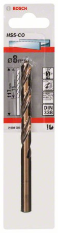 Metal drills HSS-Co , DIN 338 8 x 75 x 117 mm, 2608585860