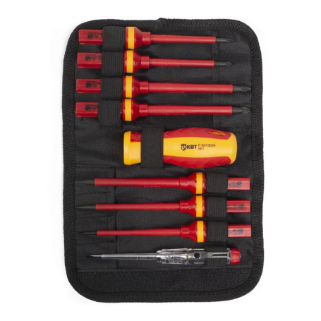 Dielectric screwdriver NIO-4408 with a set of bits