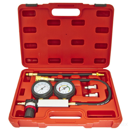 Тестер утечки в цилиндрах ER-86316 в наборе с адаптерами 4пр. (0-7 bar, М12х1.25, М14х1.25), в кейсе ЭВРИКА /1/10