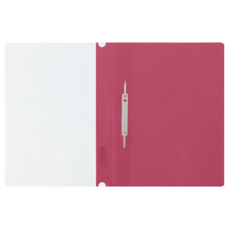 Папка-скоросшиватель пластик. СТАММ А4, 180мкм, розовая с прозр. верхом