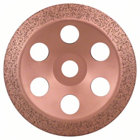 Carbide cup grinding circle 180 x 22.23 mm; fine-grained, beveled.