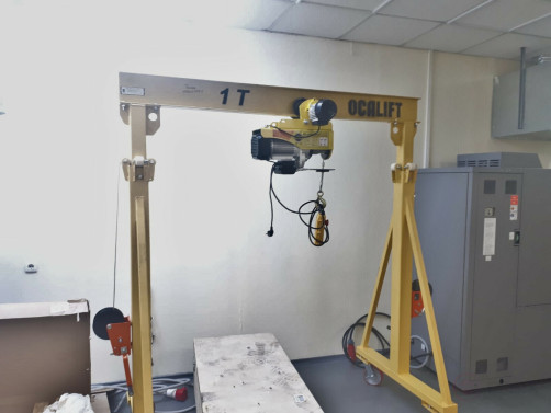 Мини-кран козловой c регулируемой высотой МПУ OCALIFT 5т (3,5-5)х3м мобильный ручной телескопический