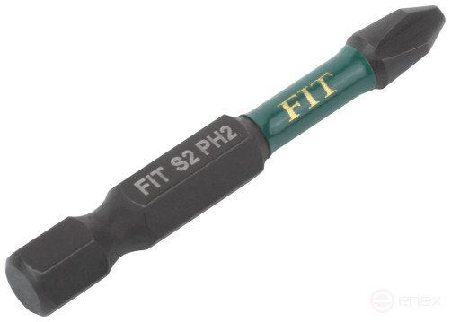 Биты кованые ударные, сталь S2, односторонние 50 мм PH2, Профи 10 шт., блистер
