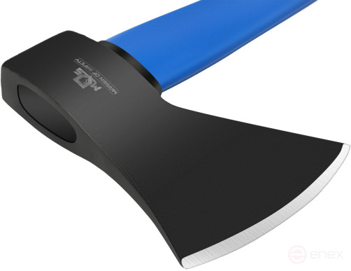 The axe is forged steel, reinforced fiberglass handle 1000 gr.