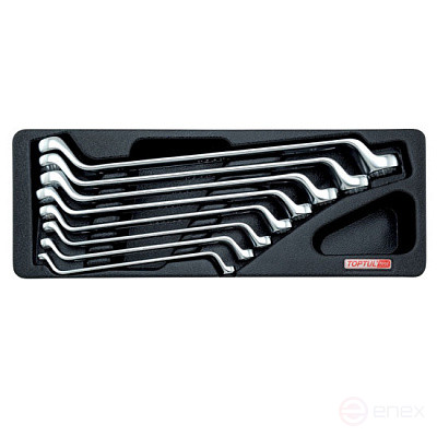 Набор накидных ключей 6-22 мм, угол 75 гр., в ложементе TOPTUL GAAT0802