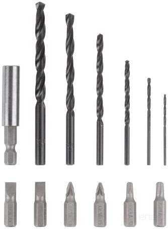 MAX-PRO Cordless Screwdriver 14.4 V; 0-350/0-1250 rpm; 10 mm; 28 Nm; 2 batteries (Li-Ion) x1.5 Ah; 15+1; 1 hour; speed control; rubber