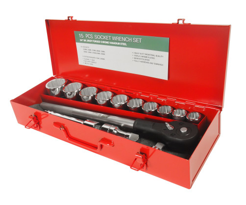 Набор головок торцевых 12-гранных 3/4" 22-50мм (в кейсе) 14 предметов JTC /1