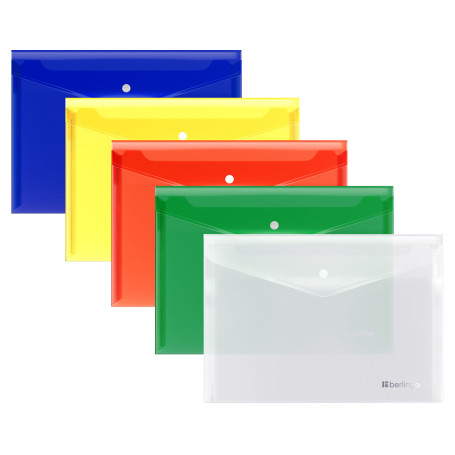 Envelope folder on the Berlingo "No Secret" button, B5, 200 microns, assorted