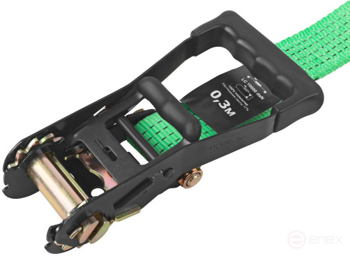 Load fastening strap, ratchet mechanism 230 mm, polyester tape 50 mm x 12 m, 5000 / 10000 kg