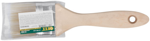Кисть флейцевая "Аква", искусственная щетина, деревянная ручка 2" (50 мм)
