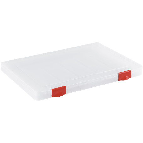 Document folder STAMM A4, 230*305*23mm, plastic, transparent, red latches