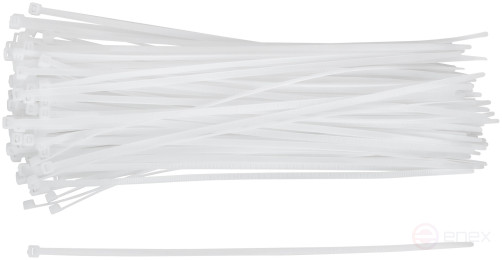 Хомуты нейлоновые для проводов, белые 100 шт., 4,8х300 мм