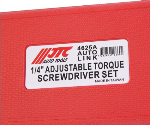 Отвертка динамометрическая 1/4" с набором бит и адаптеров в кейсе JTC