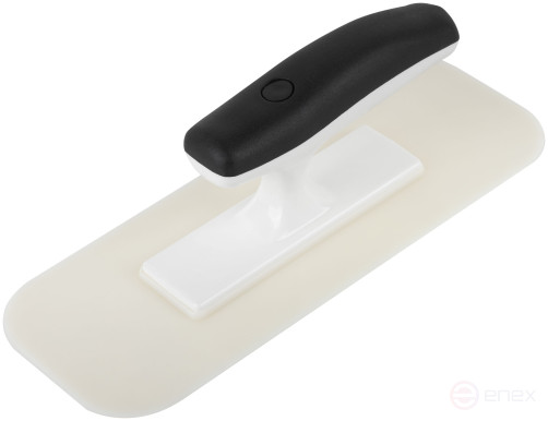 Plastic trowel for applying decorative materials, size 90x240 mm, Venetian shape