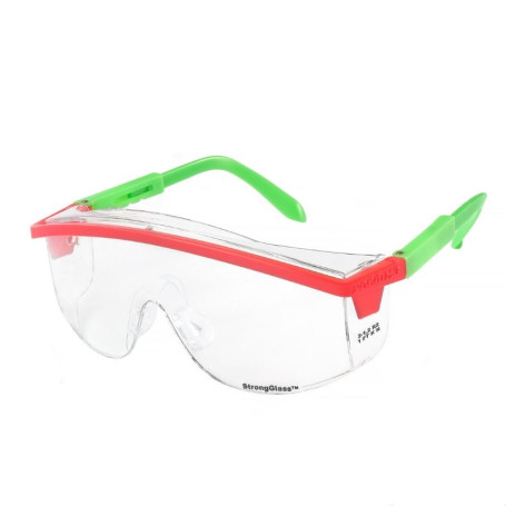 Safety glasses open O37 UNIVERSAL TITAN StrongGlass (2C-1,2) with a soft nose guard, 30 pcs.