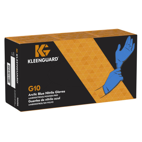 KleenGuard® G10 Нитриловые перчатки Arctic Blue Nitrile - 24см, единый дизайн для обеих рук / Синий /XS (10 упаковок-диспенсеров x 200 шт.)