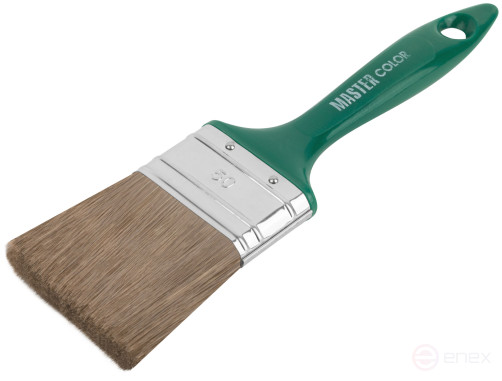 The brush is fluted, thick. 12 mm, 70% PET/30% natural. bristles, stainless steel.crimp, formation.handle, width 50 mm