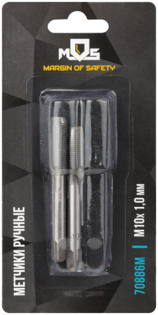 Hand taps, set of 2 pcs. M10 x 1.0 mm