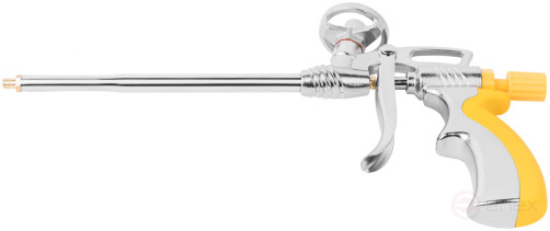 Mounting foam gun, aluminum body, rubberized handle