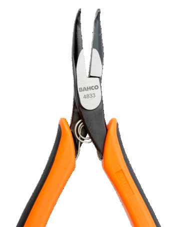 Pliers with curved jaws, 130mm