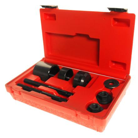 A set of tools for dismantling/mounting the rear suspension silent blocks (OPEL) in the JTC case