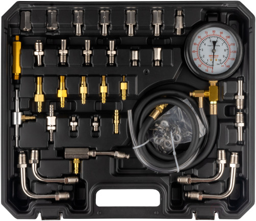 Fuel pressure meter (0-10 bar, gasoline engines; 45pr) Avtodor 40159