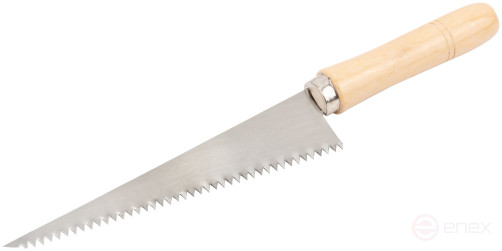 Manual hacksaw for drywall, wooden handle 175 mm
