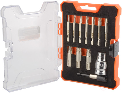 Набор экстракторов для поврежденного крепежа (ТЕ10-ТЕ55; 12пр; пл/кейс) АвтоDело 40553