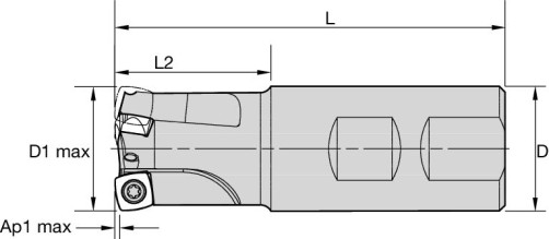 Фреза для работы с большими подачами 7792VXD09WA032Z3R
