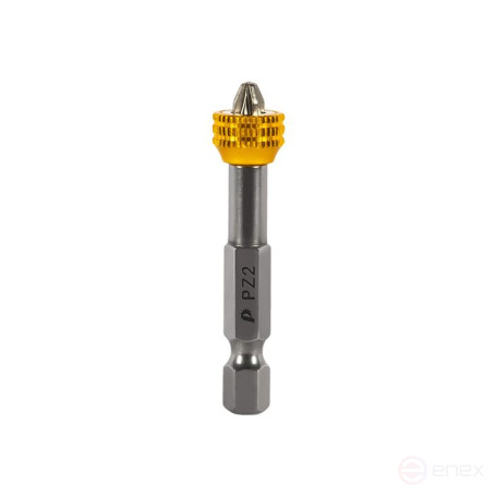 Бита отверточная ПРАКТИКА "Профи" PZ-2 х 50 мм с магнитным кольцом (2 шт) блистер