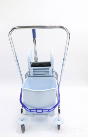 ACG Trolley ACG 2x17 L with squeeze bucket GREY base chrome 1030082