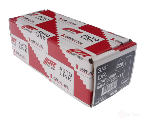 Головка торцевая 3/4" TORX E20 ударная глубокая L=110мм JTC