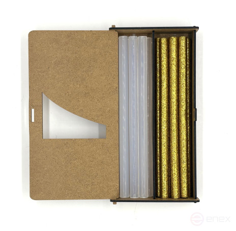 Клеевые стержни ПрофКлей-8288 ассорти (прозрачные - золото), 7х200 мм, 36 шт, 300 г